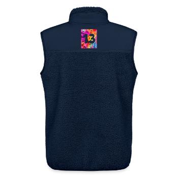 NO. 13 NUMBER 13 COLORFUL 13TH BIRTHDAY - Unisex Sherpa Gilet by Stanley/Stella - navy - Back - AI Model Male 178 light (178cm)