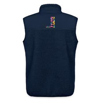 19TH BIRTHDAY LIMITED EDITION 2007 - Unisex Sherpa Gilet by Stanley/Stella - navy - Back - AI Model Male 178 light (178cm)