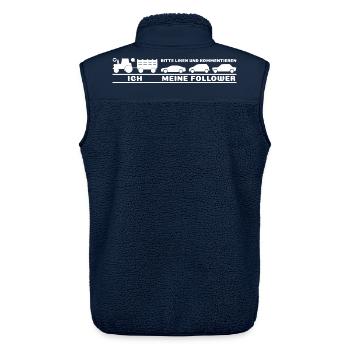 Ich, meine Follower - Traktor Autos Bauer Landwirt - Unisex Sherpaweste von Stanley/Stella - Navy - Hinten - AI Model Male 178 light (178cm)