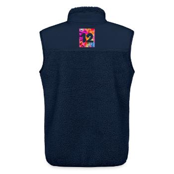 NO. 12 NUMBER 12 COLORFUL 12TH BIRTHDAY - Unisex Sherpa Gilet by Stanley/Stella - navy - Back - AI Model Male 178 light (178cm)