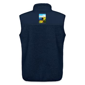 St Abbs Head Schottland Uk Vintage Reiseposter WPA - Unisex Sherpaweste von Stanley/Stella - Navy - Hinten - AI Model Male 178 light (178cm)