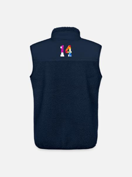 NUMMER 14 JAHRE ALT 14. GEBURTSTAG - Unisex Sherpaweste von Stanley/Stella - Navy