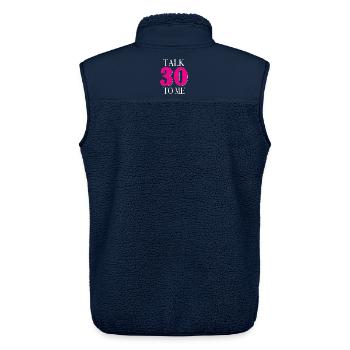 30. Geburtstag Talk 30 To Me Thirty Dirty Thirties - Unisex Sherpaweste von Stanley/Stella - Navy - Hinten - AI Model Male 178 light (178cm)