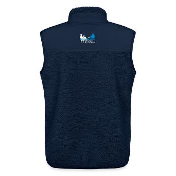 Einfühlsamer Psychologe Praxisalltag - Unisex Sherpaweste von Stanley/Stella - Navy - Hinten - AI Model Male 178 light (178cm)