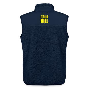 Lustiges Grill Bill BBQ Spruch Geschenk Shirt - Unisex Sherpaweste von Stanley/Stella - Navy - Hinten - AI Model Male 178 light (178cm)