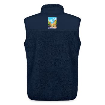 Aix En Provence France Vintage Travel Poster WPA - Unisex Sherpa Gilet by Stanley/Stella - navy - Back - AI Model Male 178 light (178cm)