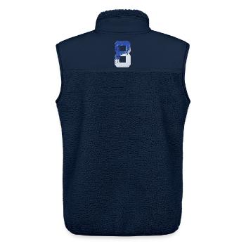 NR. 8 NUMMER 8 BLAU WEIß 8. GEBURTSTAG - Unisex Sherpaweste von Stanley/Stella - Navy - Hinten - AI Model Male 178 light (178cm)
