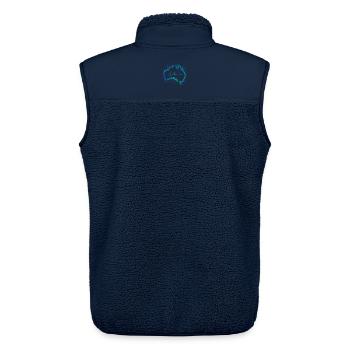 Australien - Unisex Sherpaweste von Stanley/Stella - Navy - Hinten - AI Model Male 178 light (178cm)