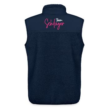 Team Schlager - Unisex Sherpaweste von Stanley/Stella - Navy - Hinten - AI Model Male 178 light (178cm)