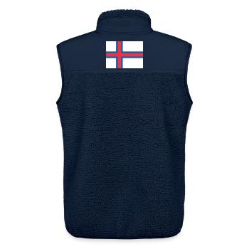 Färöer Inseln - Unisex Sherpaweste von Stanley/Stella - Navy - Hinten - AI Model Male 178 light (178cm)