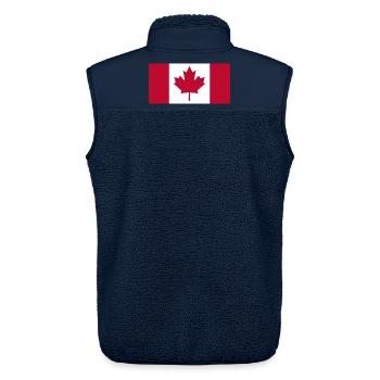 Canada Flag Flag Maple Canada Day 1867 Toronto - Unisex Sherpa Gilet by Stanley/Stella - navy - Back - AI Model Male 178 light (178cm)