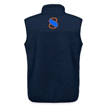 8 JAHRE. 8. JUBILÄUM. GEBURTSTAG 8 JAHRE. 8 - Unisex Sherpaweste von Stanley/Stella - Navy - Hinten - AI Model Male 178 light (178cm)