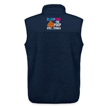 Blau oder Rosa Die Kacke stinkt immer noch Baby En - Unisex Sherpaweste von Stanley/Stella - Navy - Hinten - AI Model Male 178 light (178cm)