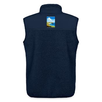 Coverack Cornwall England Uk Reiseposter WPA - Unisex Sherpaweste von Stanley/Stella - Navy - Hinten - AI Model Male 178 light (178cm)