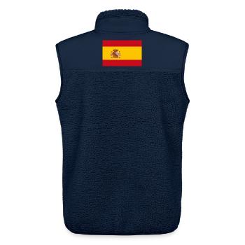 Spanien - Unisex Sherpaweste von Stanley/Stella - Navy - Hinten - AI Model Male 178 light (178cm)