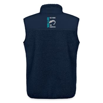 Wels fischen Kampf mit dem starken Wels - Unisex Sherpaweste von Stanley/Stella - Navy - Hinten - AI Model Male 178 light (178cm)