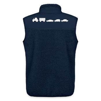 Traktor Anhänger Autos - Unisex Sherpaweste von Stanley/Stella - Navy - Hinten - AI Model Male 178 light (178cm)