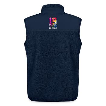 19 YEARS OF BEING AWESOME 19TH BIRTHDAY - Unisex Sherpa Gilet by Stanley/Stella - navy - Back - AI Model Male 178 light (178cm)