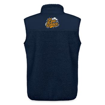 Line Dance mein Hobby - meine Passion - mein Ding - Unisex Sherpaweste von Stanley/Stella - Navy - Hinten - AI Model Male 178 light (178cm)