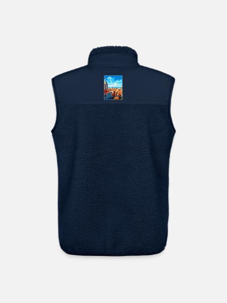 Barcelona Spanien Vintage Reiseplakat Souvenir WPA - Unisex Sherpaweste von Stanley/Stella - Navy