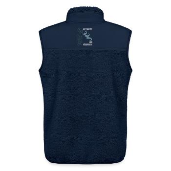 Wels angeln Waller fischen Sportfischen auf Wels - Unisex Sherpaweste von Stanley/Stella - Navy - Hinten - AI Model Male 178 light (178cm)