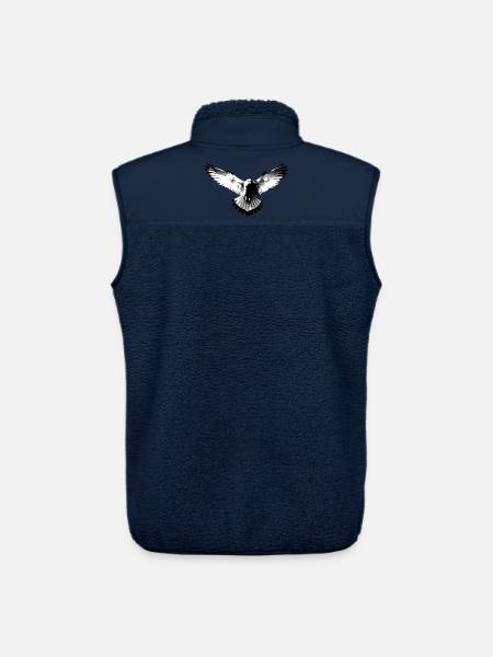 Falcon black and white - Unisex Sherpa Gilet by Stanley/Stella - navy