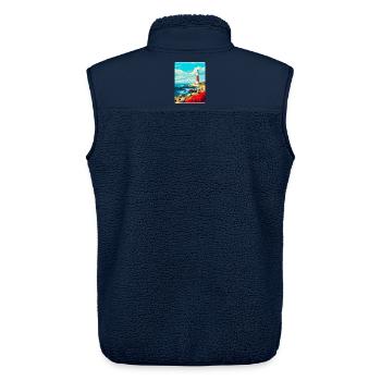 Portland Bill England Uk Reiseplakat Souvenir - Unisex Sherpaweste von Stanley/Stella - Navy - Hinten - AI Model Male 178 light (178cm)