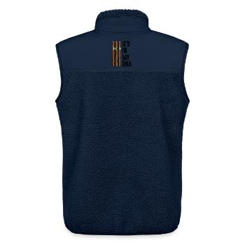 It's In My DNA Cigars Smoking Quote Gift - Unisex Sherpa Gilet by Stanley/Stella - navy - Back - AI Model Male 178 light (178cm)
