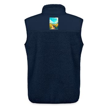 Ridgeway National Trail Reise Poster Souvenir WPA - Unisex Sherpaweste von Stanley/Stella - Navy - Hinten - AI Model Male 178 light (178cm)