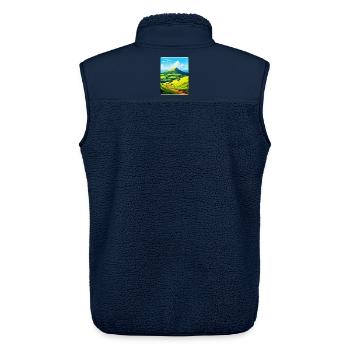 Duncryne Hill Stirling Vintage Reiseposter WPA - Unisex Sherpaweste von Stanley/Stella - Navy - Hinten - AI Model Male 178 light (178cm)