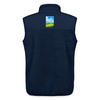 West Wiltshire Downs Reiseposter Souvenir WPA - Unisex Sherpaweste von Stanley/Stella - Navy - Hinten - AI Model Male 178 light (178cm)