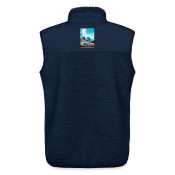 Ben Lomond Schottland Großbritannien Reise Poster Souvenir WPA - Unisex Sherpaweste von Stanley/Stella - Navy - Hinten - AI Model Male 178 light (178cm)