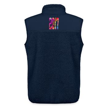 BUNT 9. GEBURTSTAG 2017 - Unisex Sherpaweste von Stanley/Stella - Navy - Hinten - AI Model Male 178 light (178cm)