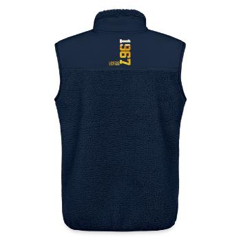LIMITED EDITION 1967 BEER 59TH BIRTHDAY - Unisex Sherpa Gilet by Stanley/Stella - navy - Back - AI Model Male 178 light (178cm)