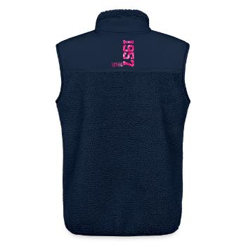 69. GEBURTSTAG PINK LIMITED EDITION 1957 - Unisex Sherpaweste von Stanley/Stella - Navy - Hinten - AI Model Male 178 light (178cm)