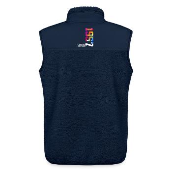 69. GEBURTSTAG LIMITED EDITION 1957 - Unisex Sherpaweste von Stanley/Stella - Navy - Hinten - AI Model Male 178 light (178cm)