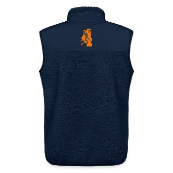 NUMBER 4 BASKETBALL 4TH BIRTHDAY - Unisex Sherpa Gilet by Stanley/Stella - navy - Back - AI Model Male 178 light (178cm)