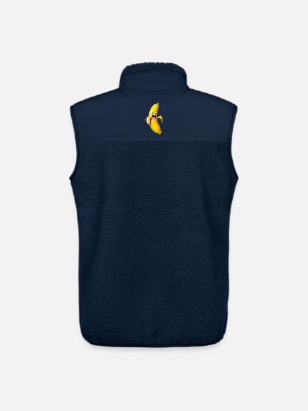 Figure de banane expressive avec un visage - Veste sans manches sherpa unisexe Stanley/Stella - marine