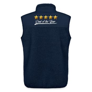 Vater des Jahres Sternen-Glanz - Unisex Sherpaweste von Stanley/Stella - Navy - Hinten - AI Model Male 178 light (178cm)
