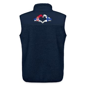 Serbien Finnland Flagge Hände Herzform used - Unisex Sherpaweste von Stanley/Stella - Navy - Hinten - AI Model Male 178 light (178cm)