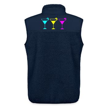 Cocktail Sommer Strand Urlaub - Unisex Sherpaweste von Stanley/Stella - Navy - Hinten - AI Model Male 178 light (178cm)