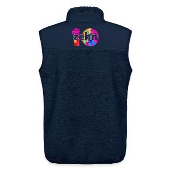 ZEHN 10 JAHRE JUNGE 10. GEBURTSTAG - Unisex Sherpaweste von Stanley/Stella - Navy - Hinten - AI Model Male 178 light (178cm)