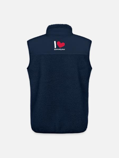 Ich liebe Ramadan Geschenk Herz - Unisex Sherpaweste von Stanley/Stella - Navy