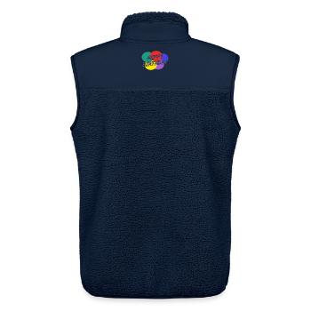 ALLES GUTE ZUM GEBURTSTAG. ALLES GUTE ZUM GEBURTSTAG. JAHRESTAG. - Unisex Sherpaweste von Stanley/Stella - Navy - Hinten - AI Model Male 178 light (178cm)