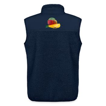 Mango Lover – Tropische Frucht Sommer Motiv - Unisex Sherpaweste von Stanley/Stella - Navy - Hinten - AI Model Male 178 light (178cm)