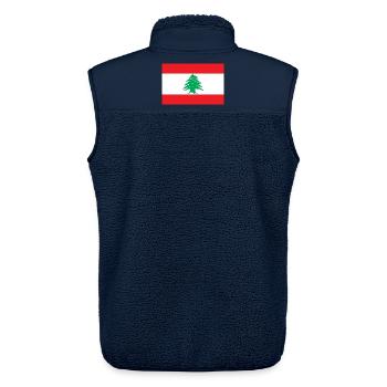 Libanon - Unisex Sherpaweste von Stanley/Stella - Navy - Hinten - AI Model Male 178 light (178cm)