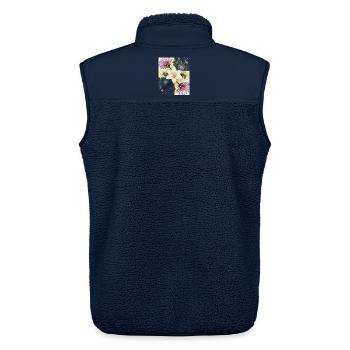 Nature_-4500_x_5400_px- - Unisex Sherpaweste von Stanley/Stella - Navy - Hinten - AI Model Male 178 light (178cm)
