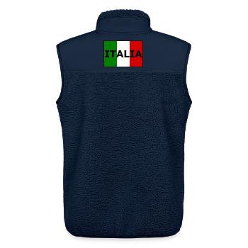 Italienische Flaggen-Typografie - Unisex Sherpaweste von Stanley/Stella - Navy - Hinten - AI Model Male 178 light (178cm)
