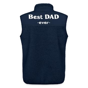 Bester Papa - Best Dad - Unisex Sherpaweste von Stanley/Stella - Navy - Hinten - AI Model Male 178 light (178cm)