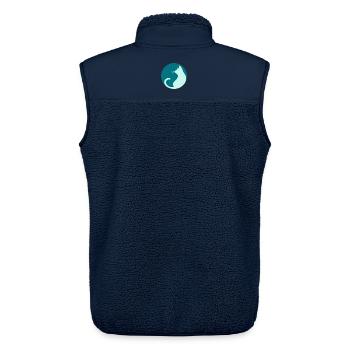 Katze mint petrol - Unisex Sherpaweste von Stanley/Stella - Navy - Hinten - AI Model Male 178 light (178cm)